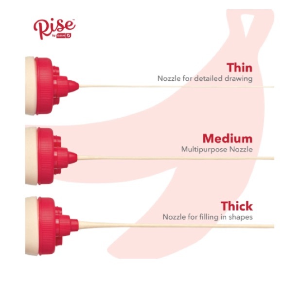 NWT 3 pc. Set Dash Batter Bottle for Precise Waffle Making, Pancake Art, 2 Cups - Picture 5 of 8